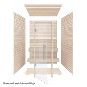 SaunaLife HOME Series kit, exploded view of walls, door, benches and ceiling