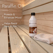 SaunaLife HOME Series kit, bottle of paraffin oil for the wood