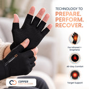 Copper Compression CopperCore™ Infrared Energy Half Finger Gloves