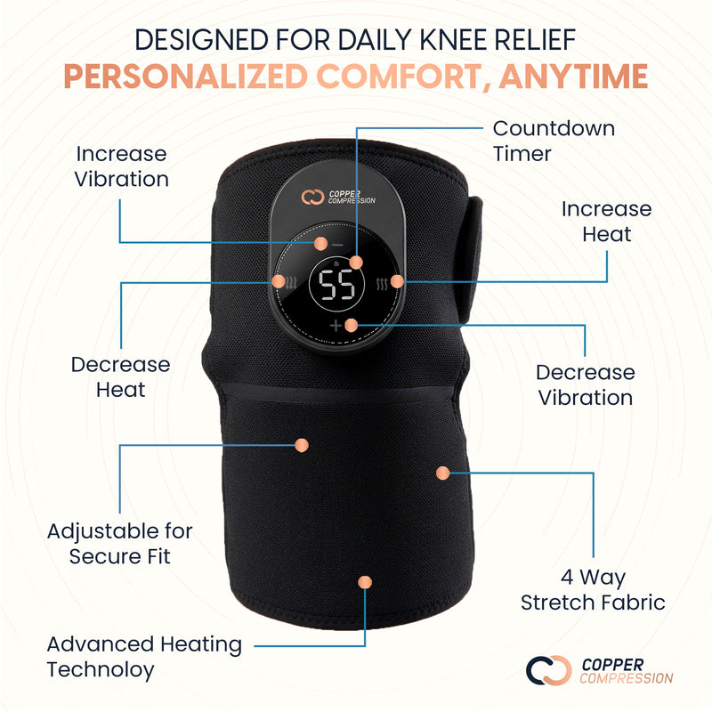 Copper Compression CopperVibe™ Vibrating and Heat Knee Massager