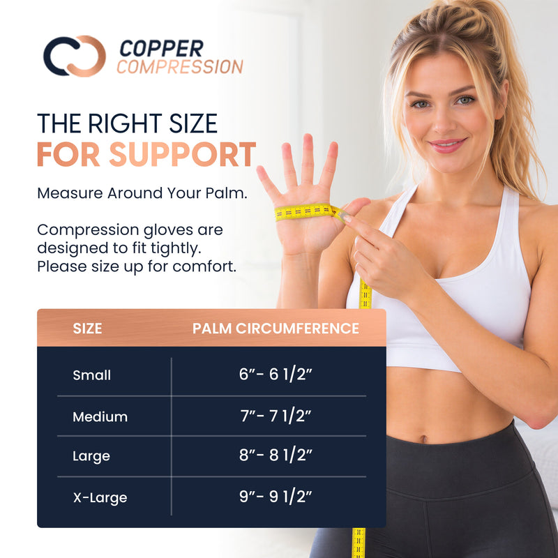 Copper Compression CopperCore™ Infrared Energy Half Finger Gloves