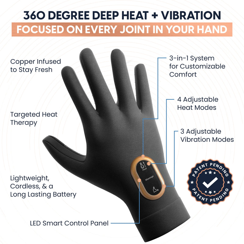 Copper Compression CopperVibe 2.0 Gloves, an older woman wearing the gloves indoors