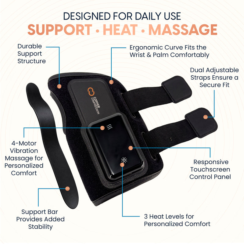 Copper Compression CopperVibe™ Vibrating and Heat Wrist Massager