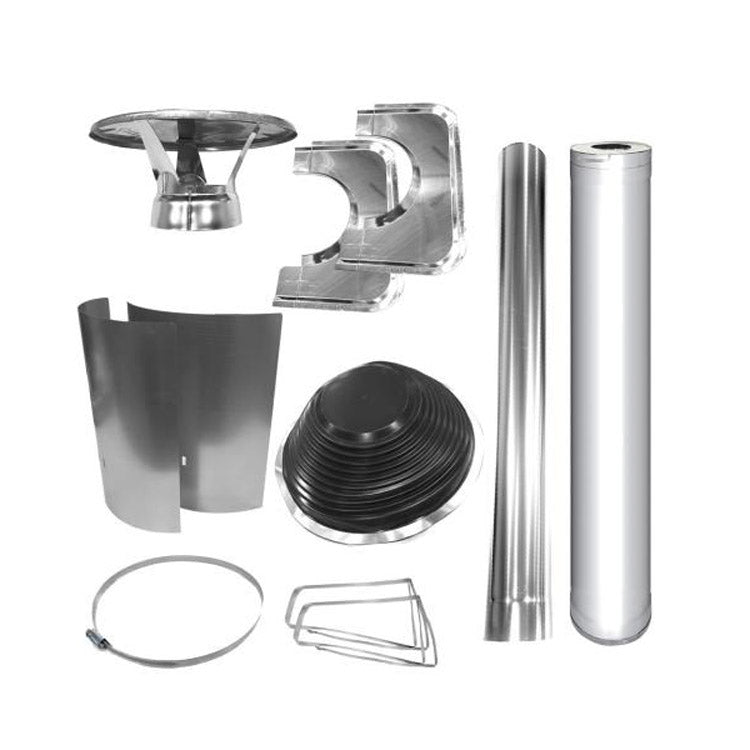 Harvia Chimney & Assembly Kit, Barrel, Flat Roof