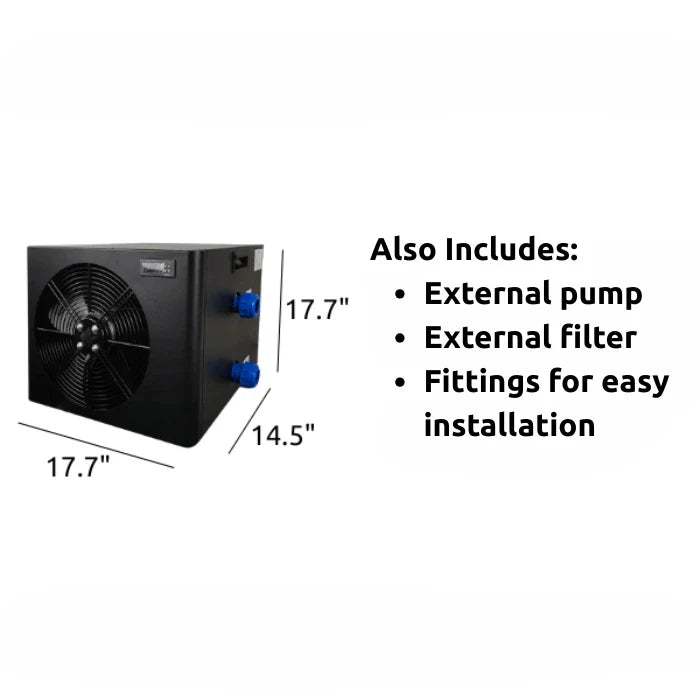 Warrior Willpower Light 1 HP Water Chiller + Portable Ice Bath Bundle