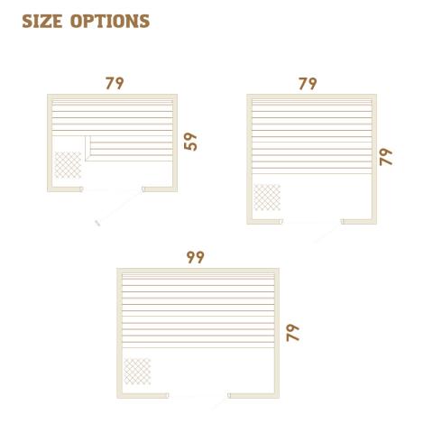 Auroom Emma Wood 4 Person Indoor Sauna