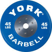 York Competition Bumper Plate, 45 lb in blue
