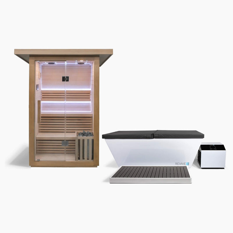 Revive 2 Person Traditional Sauna & Acrylic Plunge Package