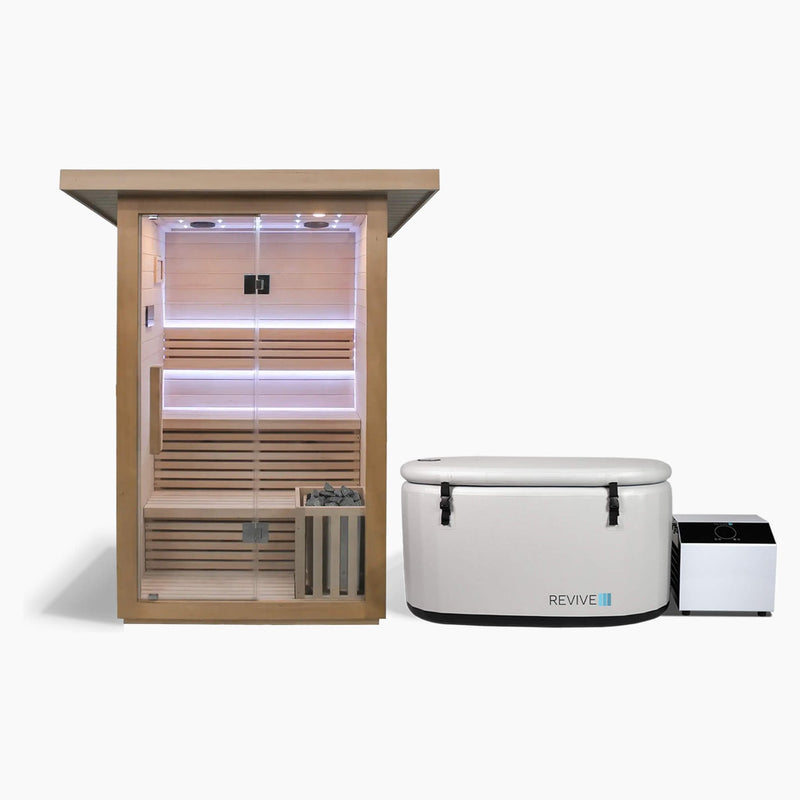 Revive 2 Person Traditional Sauna & Inflatable Plunge Package