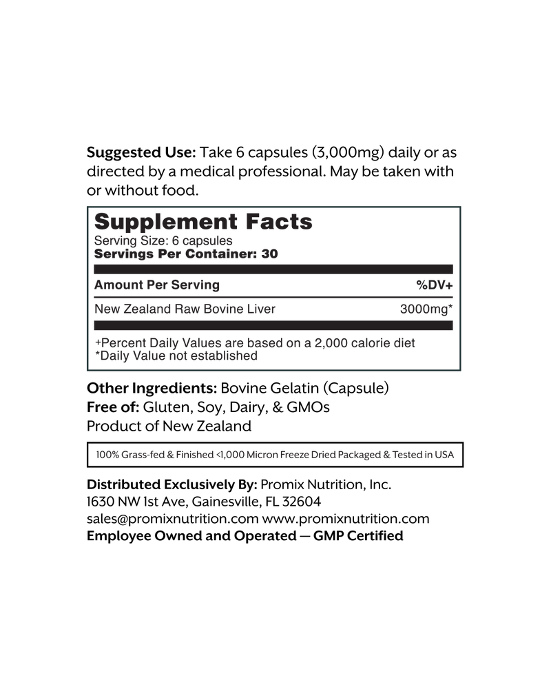 Promix Raw Liver Capsules