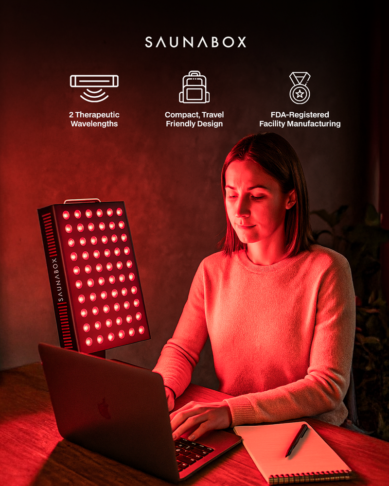 SaunaBox Nova: Desktop Red Light Panel with Near Infrared
