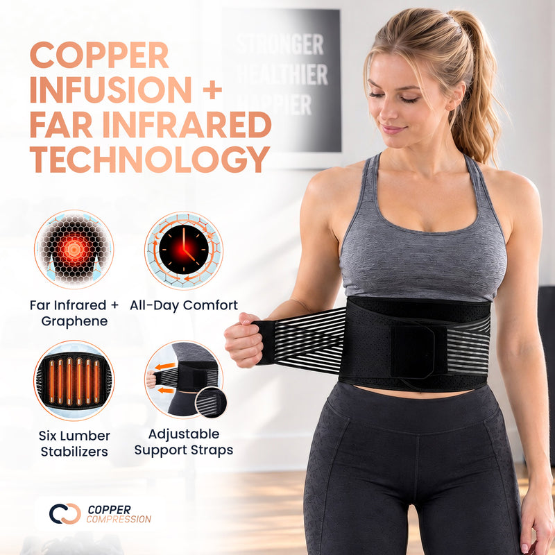Copper Compression CopperCore™ Infrared Energy Back Brace