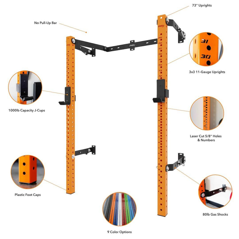 Dc's Rack Icon Profile® PRO Folding Squat Rack (no bar) — Recovery For Athletes