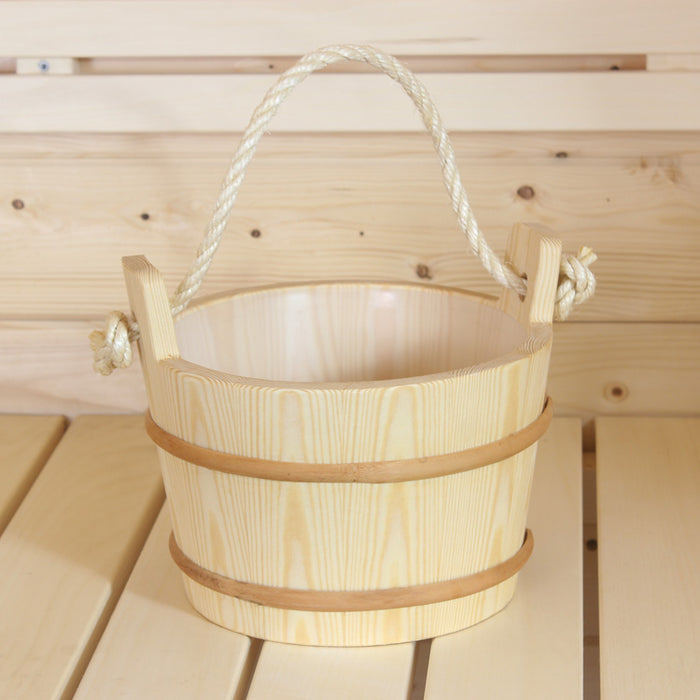 Prosaunas Rope Handle Wood Sauna Bucket