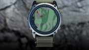 Garmin Enduro 4 showing a topographic map outdoors
