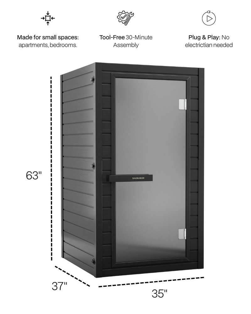 SaunaBox® Solara: Full Spectrum 1-Person Infrared Sauna