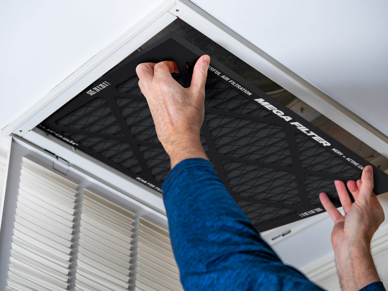 PuroAir HVAC Mega Filter MERV 13 Pleated Plus Activated Carbon Air Filter
