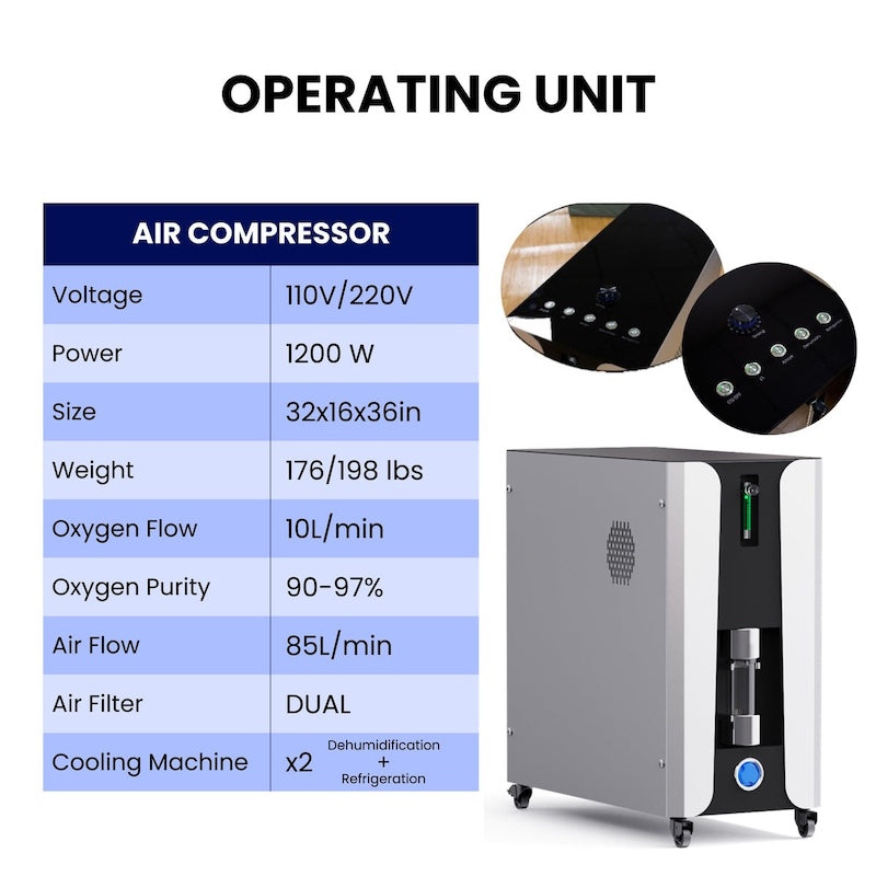 Airvida Ultra 1.3-2.0 ATA Hard Shell Lying Hyperbaric Chambers