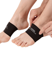 Copper Compression Arch Support Sleeves, the arch supports on both feet seen from the side