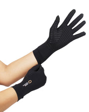 Copper Compression Full Finger Gloves, the gloves worn with the fingers spread