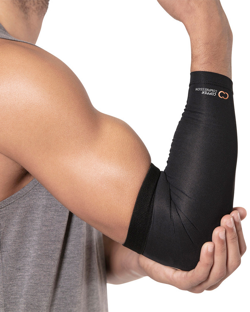 Copper Compression Elbow Sleeve, the elbow sleeve on a straight arm