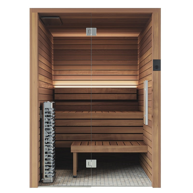 Auroom Cala Glass sauna, view 1