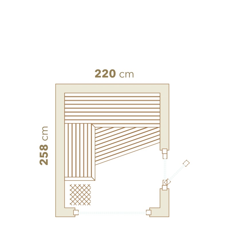 Auroom Terra S sauna, view 6