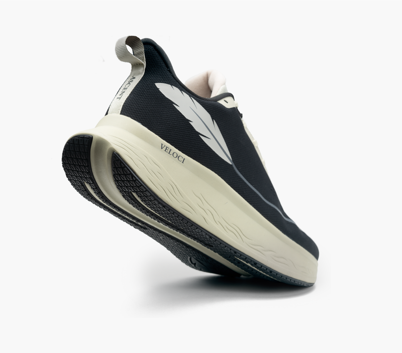 Veloci Women's Ascent Running Shoe - Black and Cream