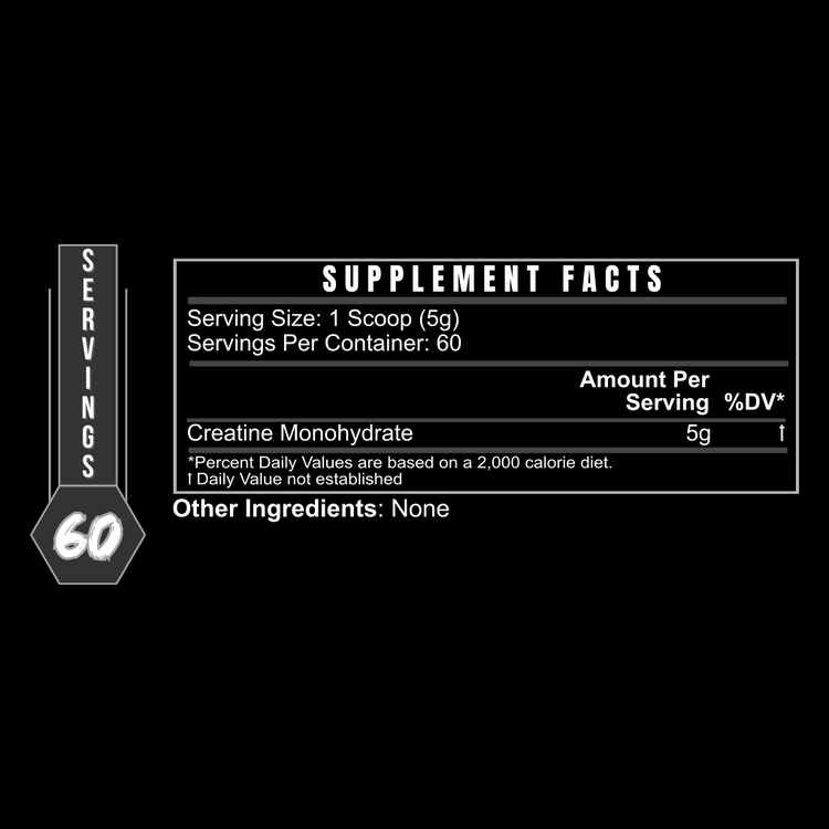 BLACKLABEL Supplements CREATINE MONOHYDRATE