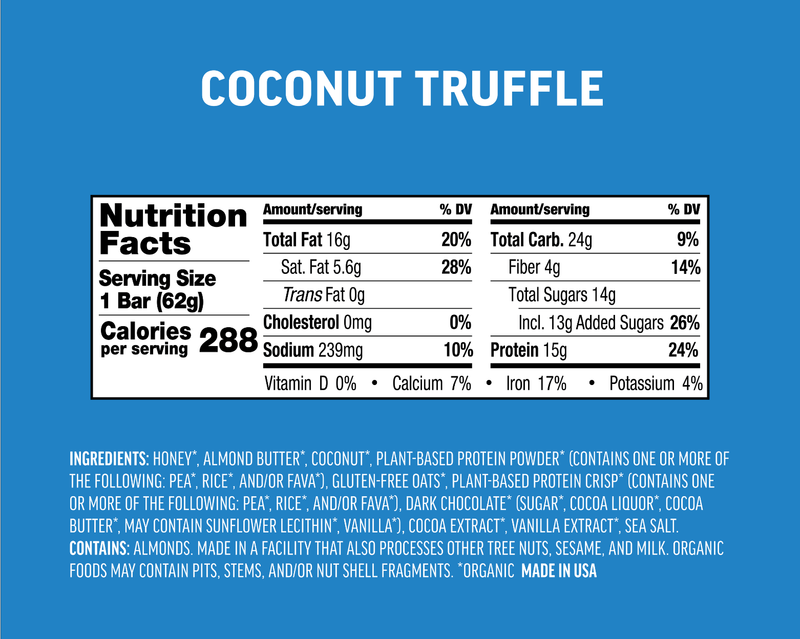 Kate's Real Food Coconut Truffle Protein Bar