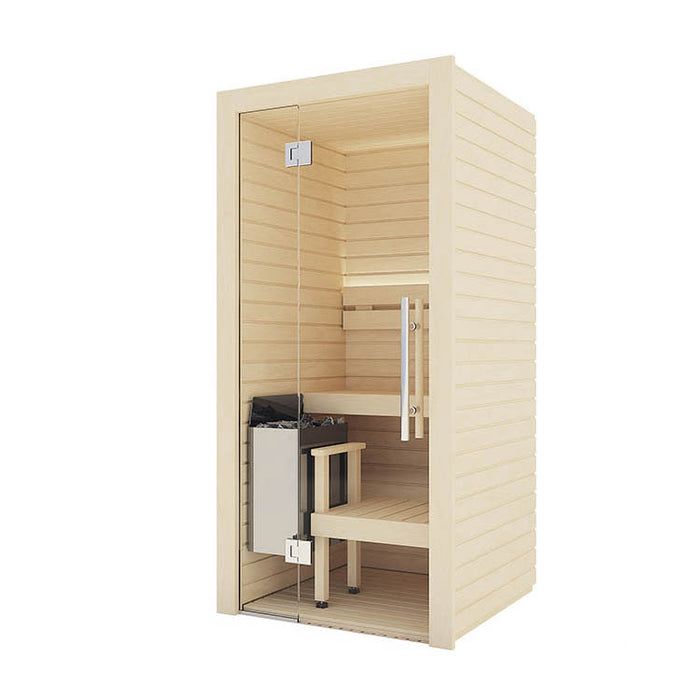 Auroom Cala Glass 1 Person Mini Indoor Sauna