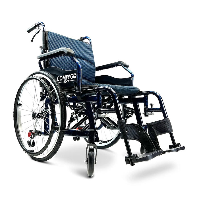 ComfyGO X-1 Lightweight Manual Wheelchair with Quick-Detach Wheels