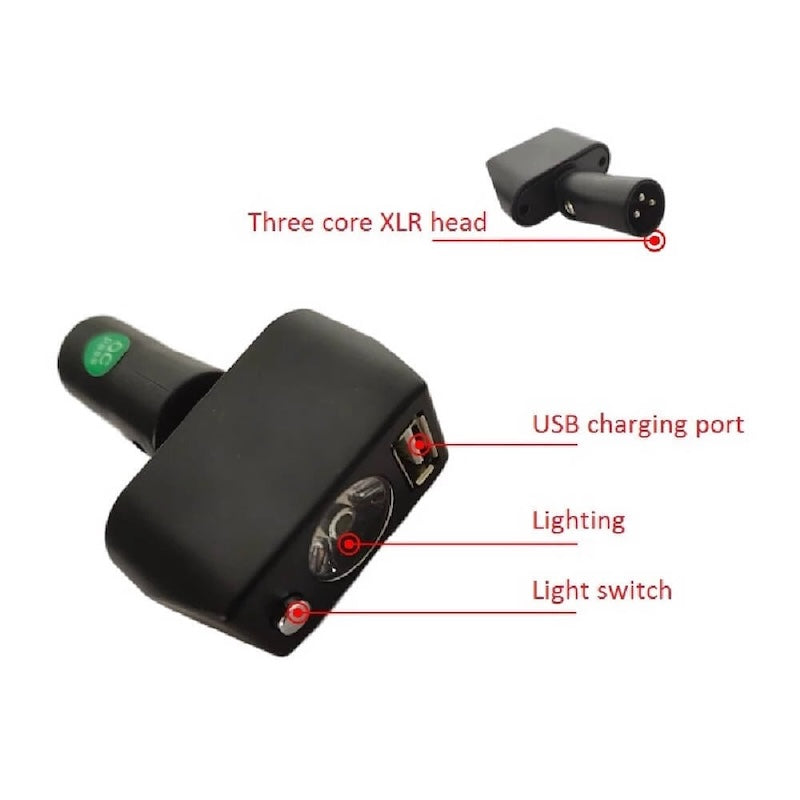 ComfyGO Headlight and USB Connector For Electric Wheelchairs