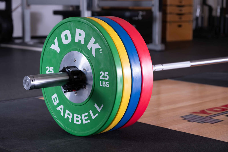 Edge and face of a York Competition Bumper Plate