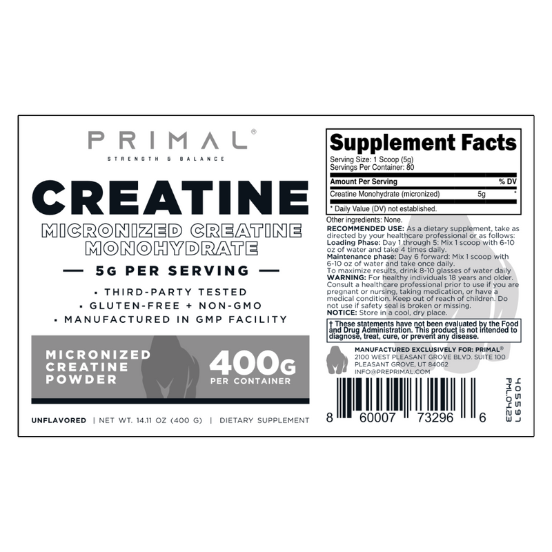 Primal Strength & Balance 80 Serving Micronized Creatine