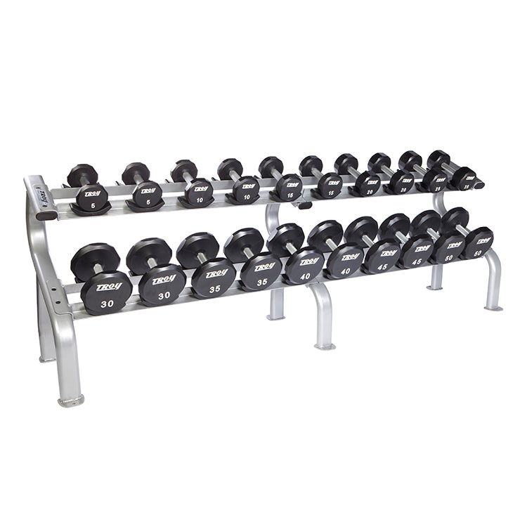 Troy Fitness 10 Pair Dumbbell Saddle Rack