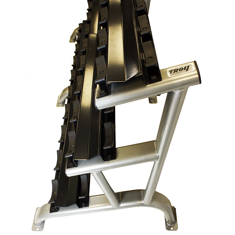 Troy Fitness 3 Tier 15 Pair Dumbbell Saddle Rack