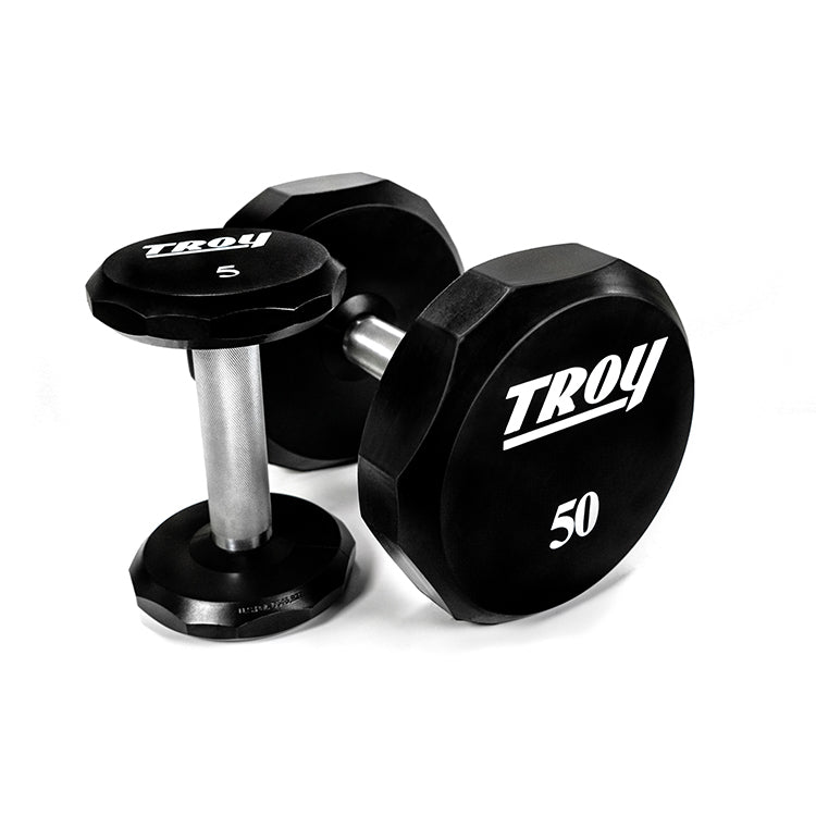 Troy Fitness 12-Sided Urethane Encased Dumbbell Set