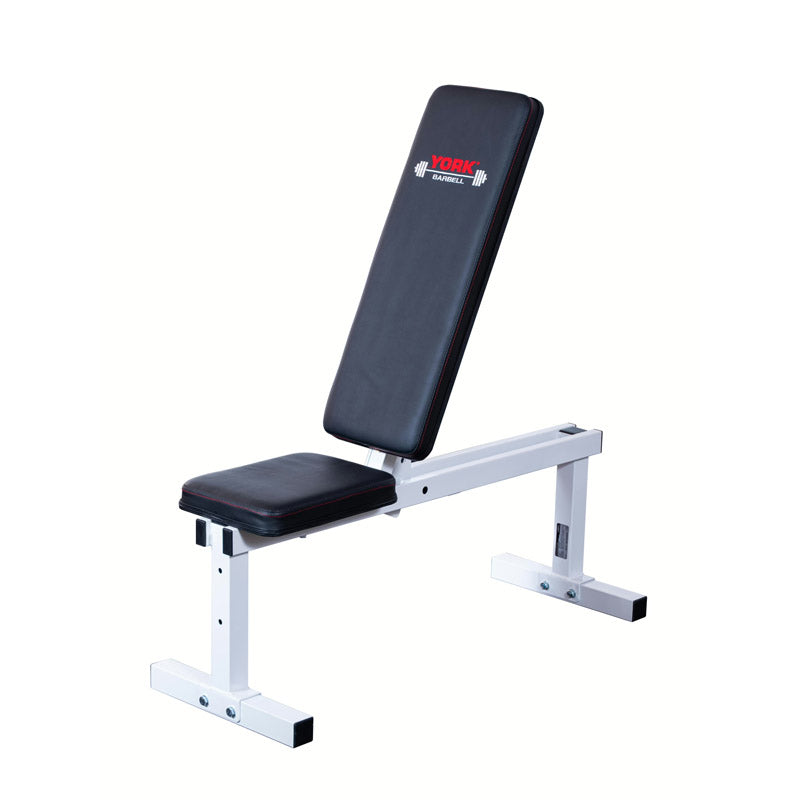 York Barbell Pro Series 205 FI White Flat Adjustable Incline Bench Press