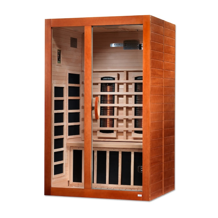 Dynamic Santiago 2-Person Full Spectrum  Near Zero EMF FAR Infrared Sauna (Canadian Hemlock)