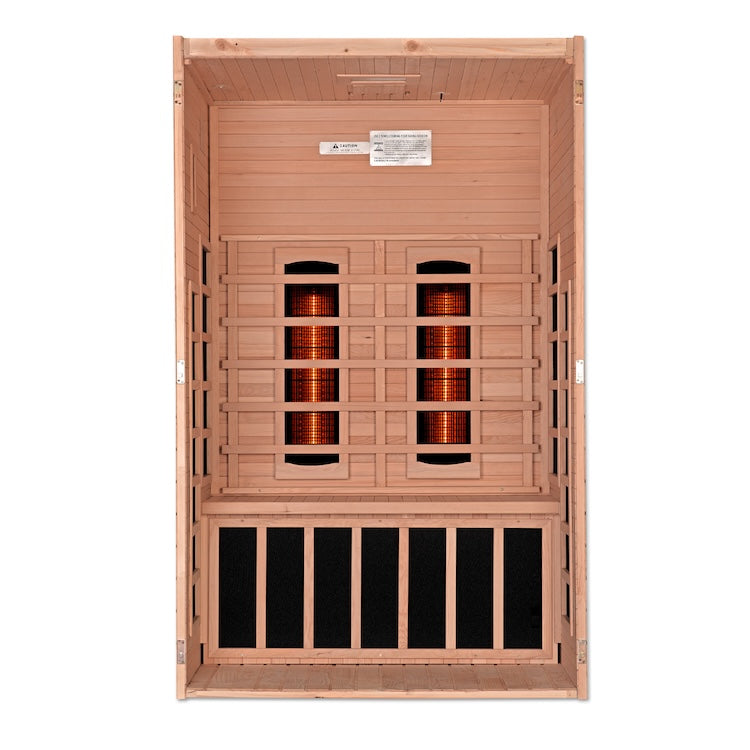 Dynamic Santiago 2-Person Full Spectrum  Near Zero EMF FAR Infrared Sauna (Canadian Hemlock)