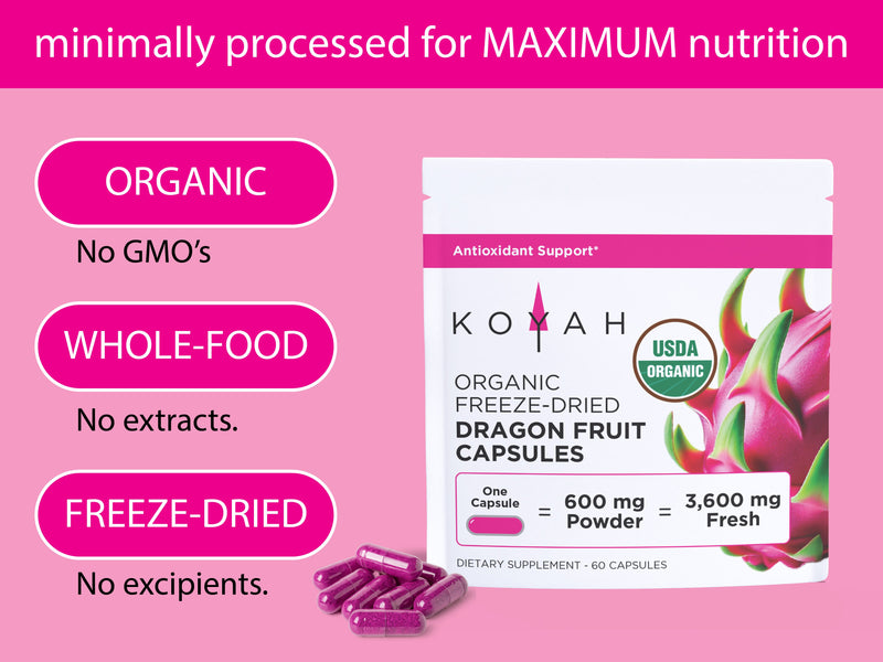 KOYAH Organic Dragon Fruit Capsules