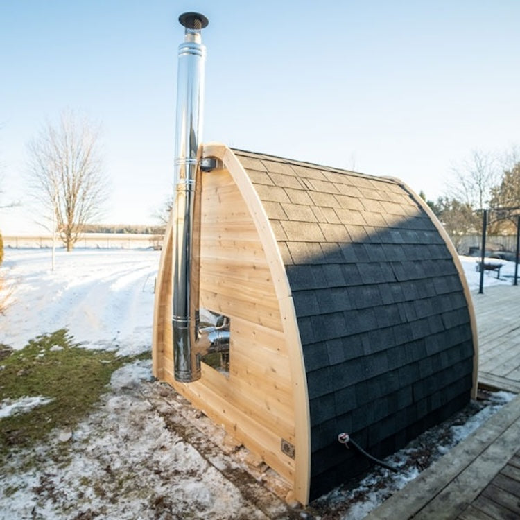 Dundalk Leisurecraft Canadian Timber 2-4 Person Outdoor Traditional MiniPOD Sauna