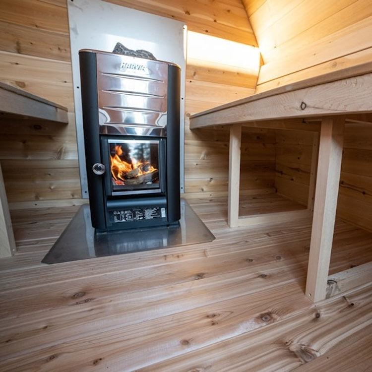 Dundalk Leisurecraft Canadian Timber 2-4 Person Outdoor Traditional MiniPOD Sauna