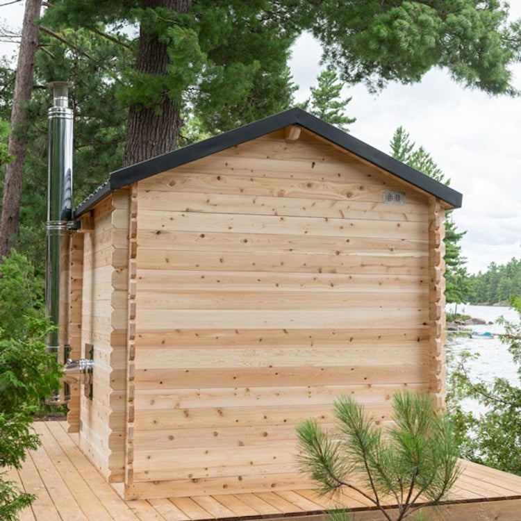 Dundalk Leisurecraft Canadian Timber 6 Person Georgian Outdoor Traditional Cabin Sauna