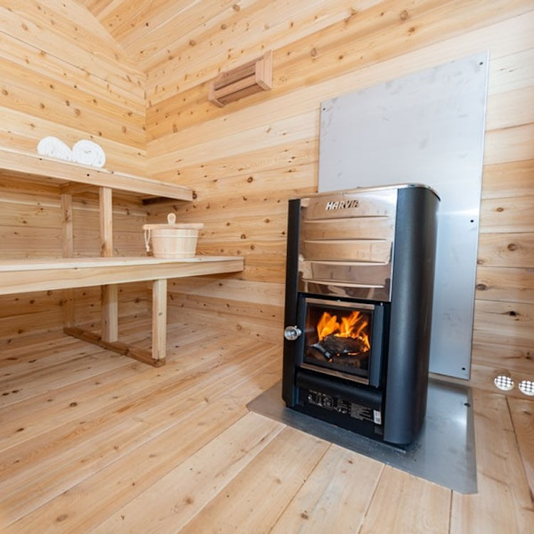 Dundalk Leisurecraft Canadian Timber 6 Person Georgian Outdoor Traditional Cabin Sauna