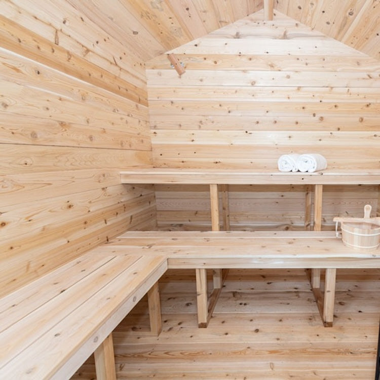 Dundalk Leisurecraft Canadian Timber 6 Person Georgian Outdoor Traditional Cabin Sauna