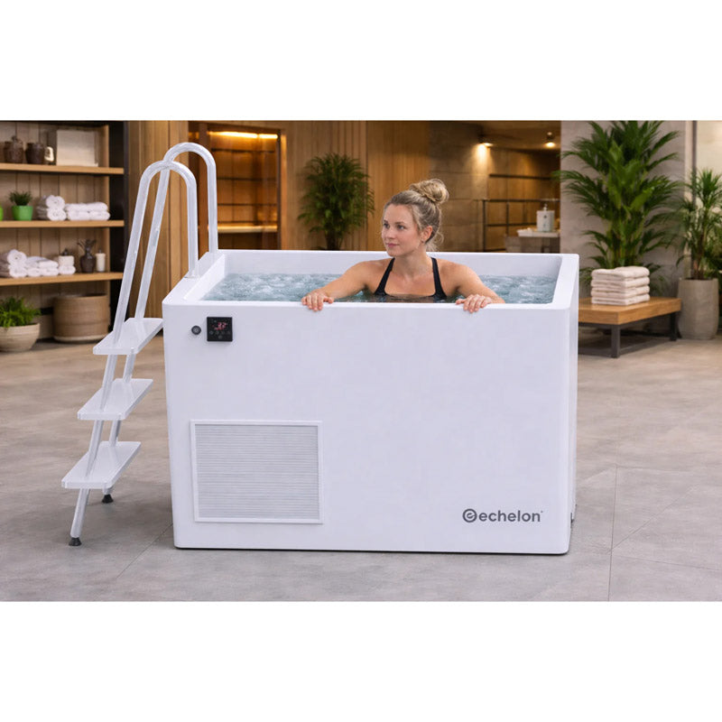 Echelon Step-In Vertical Cold Plunge Tub with Built-In Chiller
