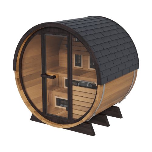 Finnmark FD-6 4-Person Thermo-Aspen Combination Outdoor Barrel Sauna
