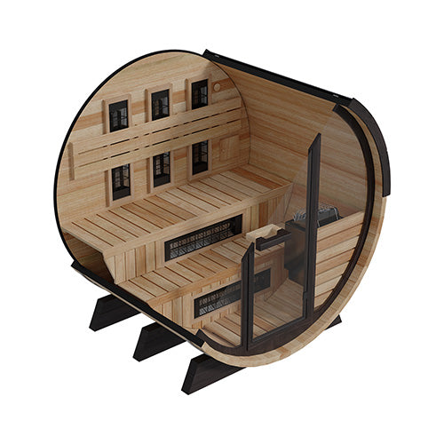Finnmark FD-7 4-Person Thermo-Aspen Combination Outdoor Barrel Sauna